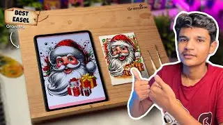 Grandink Canvas & Tabletop Easel Review 🎨 | Simple Santa Claus Painting Tutorial