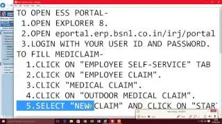 HOW  TO  USE  ESS  PORTAL FOR  MEDICAL CLAIMS