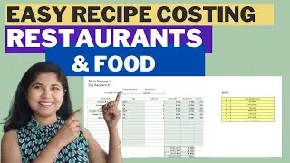 Restaurant Food Recipe Cost Profit Calculator | Easy to use spreadsheet | Excel Google Sheets