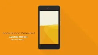 Xamarin Android Tutorial - Back Button
