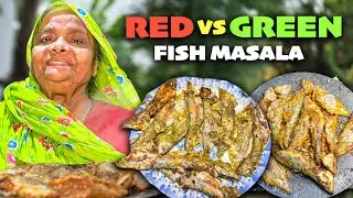 AUTHENTIC INDIAN MACKEREL WITH GREEN AND RED MARINADE 🎣😘| Dual Masala Ayla Fry | CKC