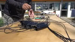 Today's work. Making a Mult-Band Dipole Antenna. -오늘의 작업. -다중 대역 쌍극자 더듬이- 만들기