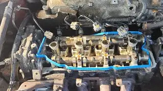 Fixing nissan altima valve cover replacement part 2 repair rebuild n restoration #nissanaltima
