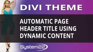 Divi Theme Automatic Page Header Title Using Dynamic Content