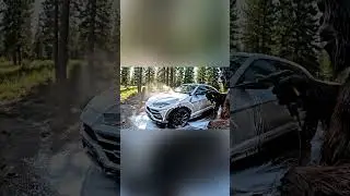Bigfoot details his Lamborghini urus! #lamborghini #carwash #detailing #bigfoot #vacuum #aigenerated