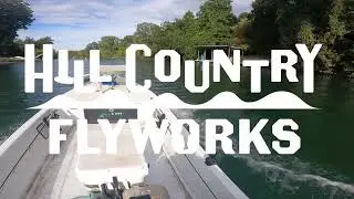Lake fly fishing in the Texas hill country on the ankona shadow cast skiff on the lake.