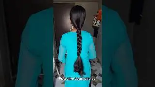 Protective sleep hairstyle😍❤️🌸#hair #hairtutorial #shorts #hairstyle