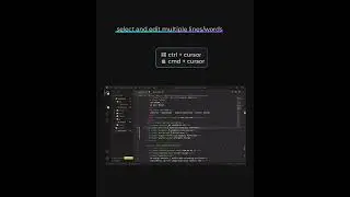 Select and edit multiple line/words #coding #developer #shortkey #vscode #shorts