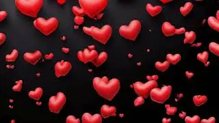Seamless Loop Animation of Floating Red Hearts on a Background – Romantic and Heartwarming Video.