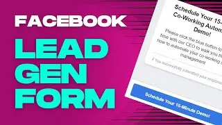 Lead Generation Form Streamlined For B2B | Facebook Lead Generation Form For B2B Marketing