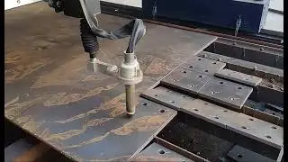 Energy-saving and efficient CNC gantry plasma cutting machine cutting#CNCgantryplasmacuttingmachine