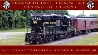 Branchline Train at Spencer Shops: North Carolina Transportation Museum 5/29/2025