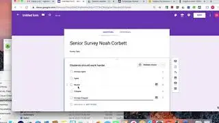 How to create a Senior Survey in Google Forms.