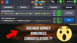 Pool Fanatic Cue Account Giveaway Winner Announced