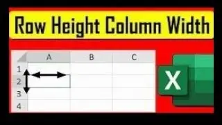 How to change Rows Height Column Weight in Excel || Autu Adjust Row Height Column Weight #excel