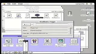 RealAudio Player [Apple Macintosh] (1995) Progressive Networks Inc. {Macintosh Performa 450}