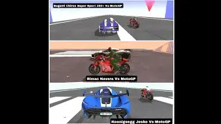 DRAG RACE MotoGP bike Vs Quickest Hypercars Jesko Rimac Nevera Chiron SS 300+ Which one is quickest?