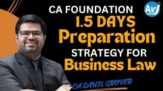 1.5 Days Revision Plan for Business Law & BCR | CA Foundation Dec 23 exams