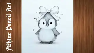 How To Draw A Cute Penguin Easy Step by Step - For Beginners (Pencil - Sketch)
