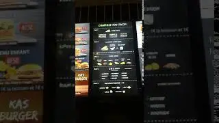 Digital Menu Board / Menu Board Vid&eacute;o - TV SCREEN FAST FOOD