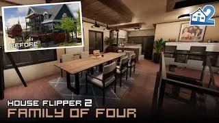 The Family of Four House | Waterfront House Renovation | House Flipper 2 | Speed Gameplay