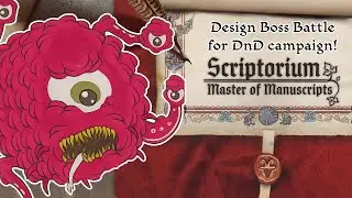 Designing a DnD Boss Battle Poster from scratch in Scriptorium: Master of Manuscripts
