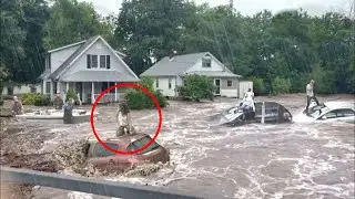 Disaster in Norway! Dam is destroyed, houses are washed away by flood!