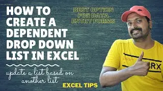 How to Create a Dependent Drop Down List in Excel | update dropdown list with respect to another