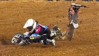 CRASH: 50cc Riders Collide On Start (MXPTV)