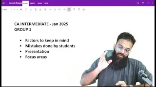 CA Intermediate Group 1 - focus areas | mistakes to avoid | increase marks | tips. CA Shanil Usman