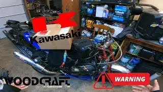 zx10r Woodcraft sliders and Raceseat install