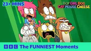 The FUNNIEST Moments with #BoyGirlDogCatMouseCheese | 23+ Mins | Cartoons for Kids