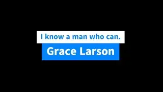 I know a man who can - Grace Larson    Karaoke