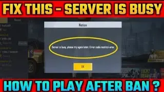 How To Solve Pubg Lite Server Busy Problem After Pubg Lite Ban | Easy Way To Solve Server Problem