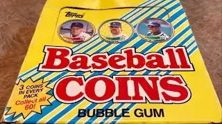OPENING UP AN ODD BASEBALL COINS WAX BOX FROM TOPPS