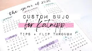 How I Made a CUSTOM BULLET JOURNAL for @KatnippStudios ! (Tips + Flipthrough)
