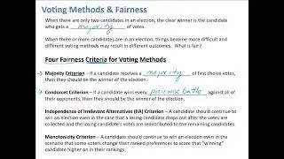 Fairness Criteria for Voting