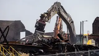Cleanup of the Nox Crete site begins three months after fire