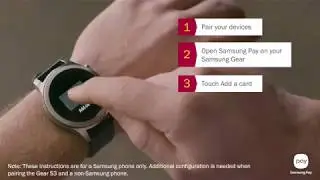 Samsung Gear &mdash; How to add your Bendigo Bank Mastercard&reg; on Samsung Gear