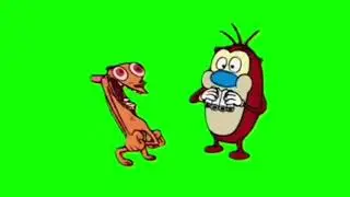 Ren and stimpy flute dance green screen (muted)