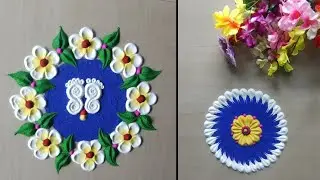 Simple Rangoli designs for beginners 🎨 । Satisfying video । Sand Art