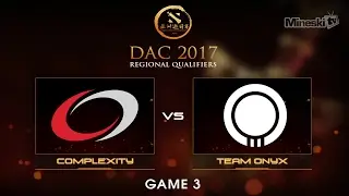 Complexity vs Onyx | Dota 2 Asia Championship | Winner's Bracket Semifinals | Best of 3 | Game 3