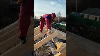 #331 Запил конька.Монтаж кровли.