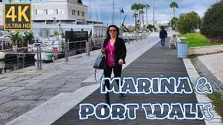 Cagliari Walking Tour 🇮🇹 | Marina District, Port & Seafront Walk (4K UHD)