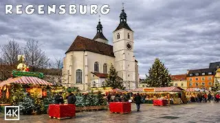 Regensburg Christmas Market Germany | Romantic Christmas in a UNESCO Old Town 4K