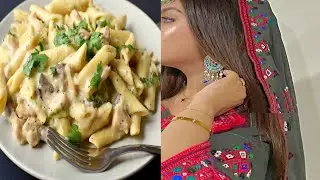 White sauce Chicken pasta Recipe | & Balochi vlogs #subscribe #like #share 