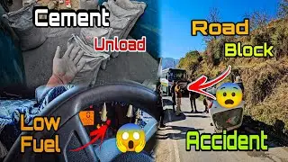 Suba suba accident ho gya 😨 || gadi khali krte krte rat ho gyi 😮‍💨 || #pikupvlog #whiteshark ||