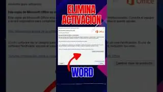 Elimina advertencia de Activaci&oacute;n de Word #microsoftoffice #Word #shorts