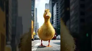 A duck reaches the city and then the rescue team leaves it in the forest 😭#duck #ai
