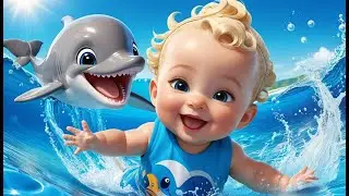 Baby Dolphin Swirl Swirl Splash | Fun Ocean Nursery Rhyme for Kids | Playful Sea Adventure Song